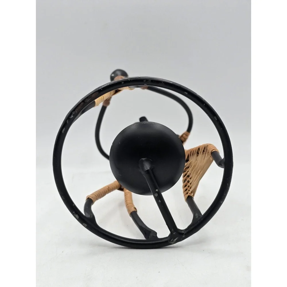 ViBlack Iron and‎ Rattan Candle Holder by Laurids Lonborg - Family Dancing